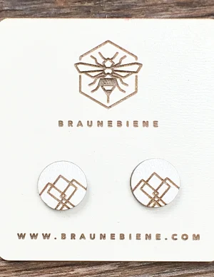 Hip Mountain Geometry Stud Earrings