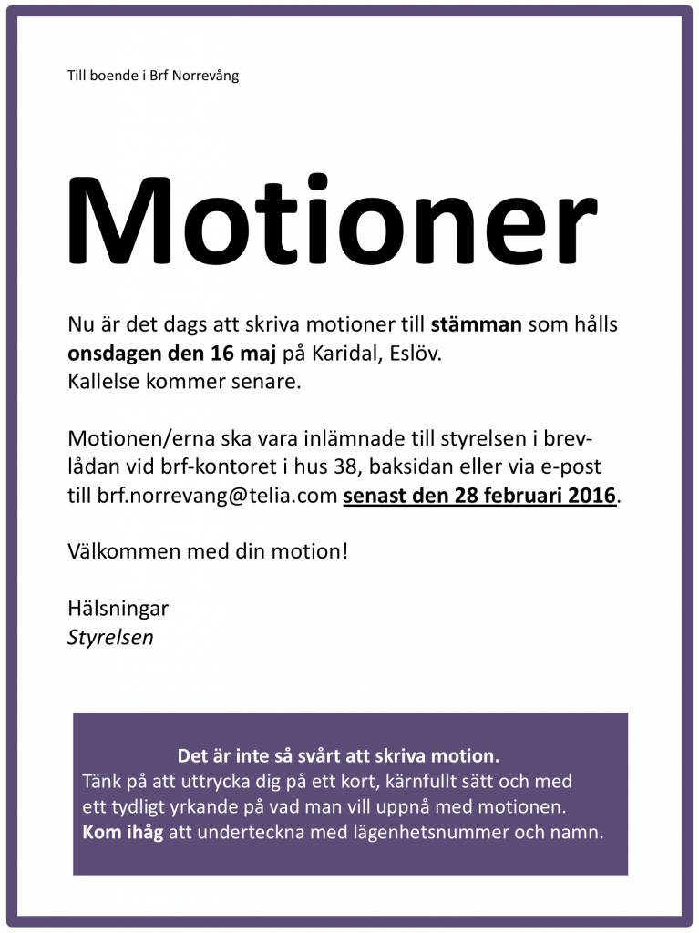 Motioner