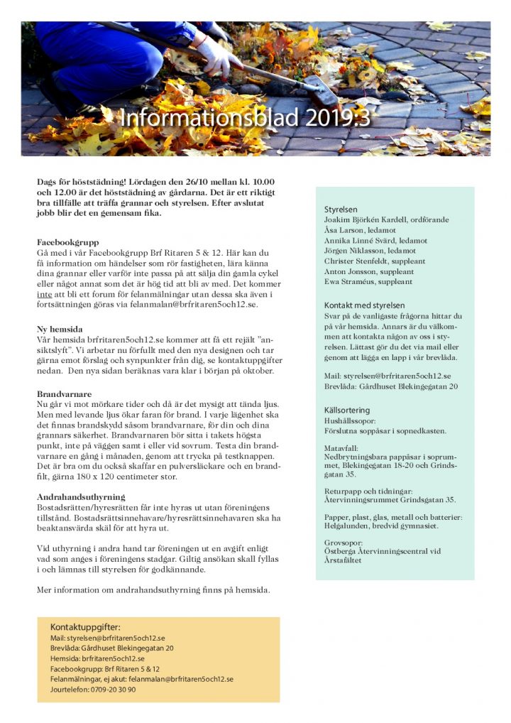 Infoblad nr 3 2019