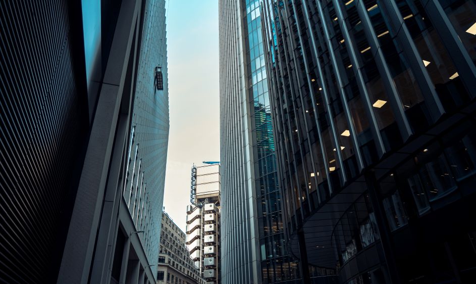 Corporation Tax: a view of corporate buildings in london