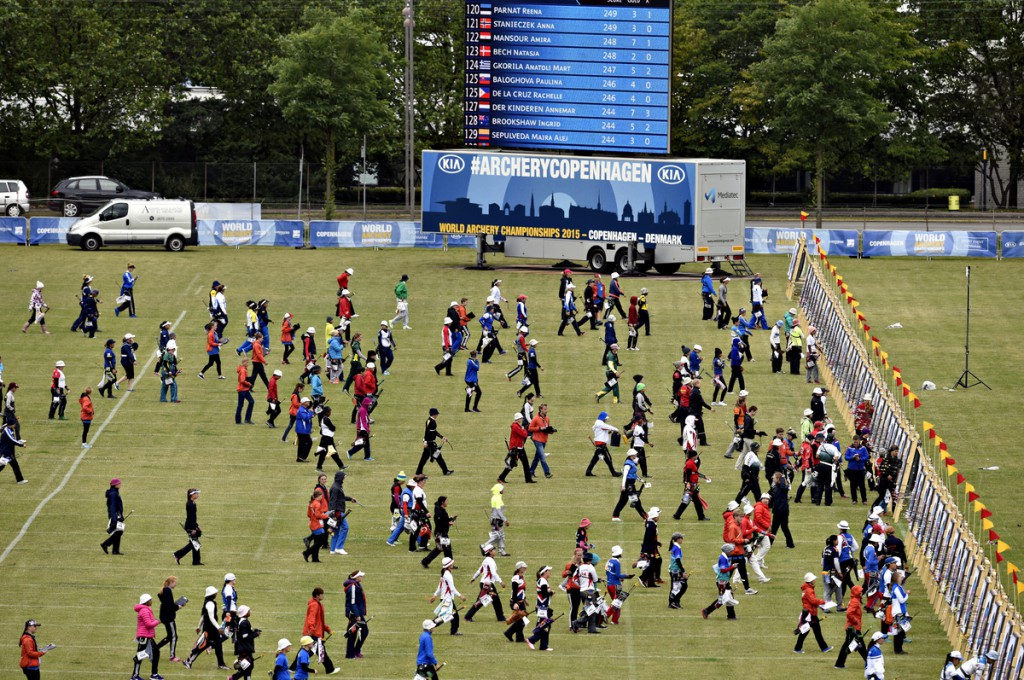 DK caption:  20150727, København, Danmark: VM i Bueskydning 2015. Kvalifikation. Foto: Lars Møller UK caption: 20150627, Copenhagen, Denmark: World Archery Championships 2015. Qualification. Foto: Lars Møller