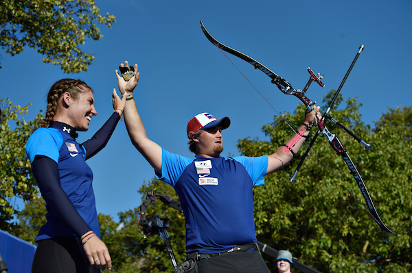 DK Caption: 20160925, Odense, Danmark. Hyundai Archery World Cup - Odense 2016. Recurve. Brady Ellison , USA Foto: Lars Møller UK Caption: 20160925, Odense, Denmark. Hyundai Archery World Cup - Odense 2016. Recurve. Photo: Lars Moeller