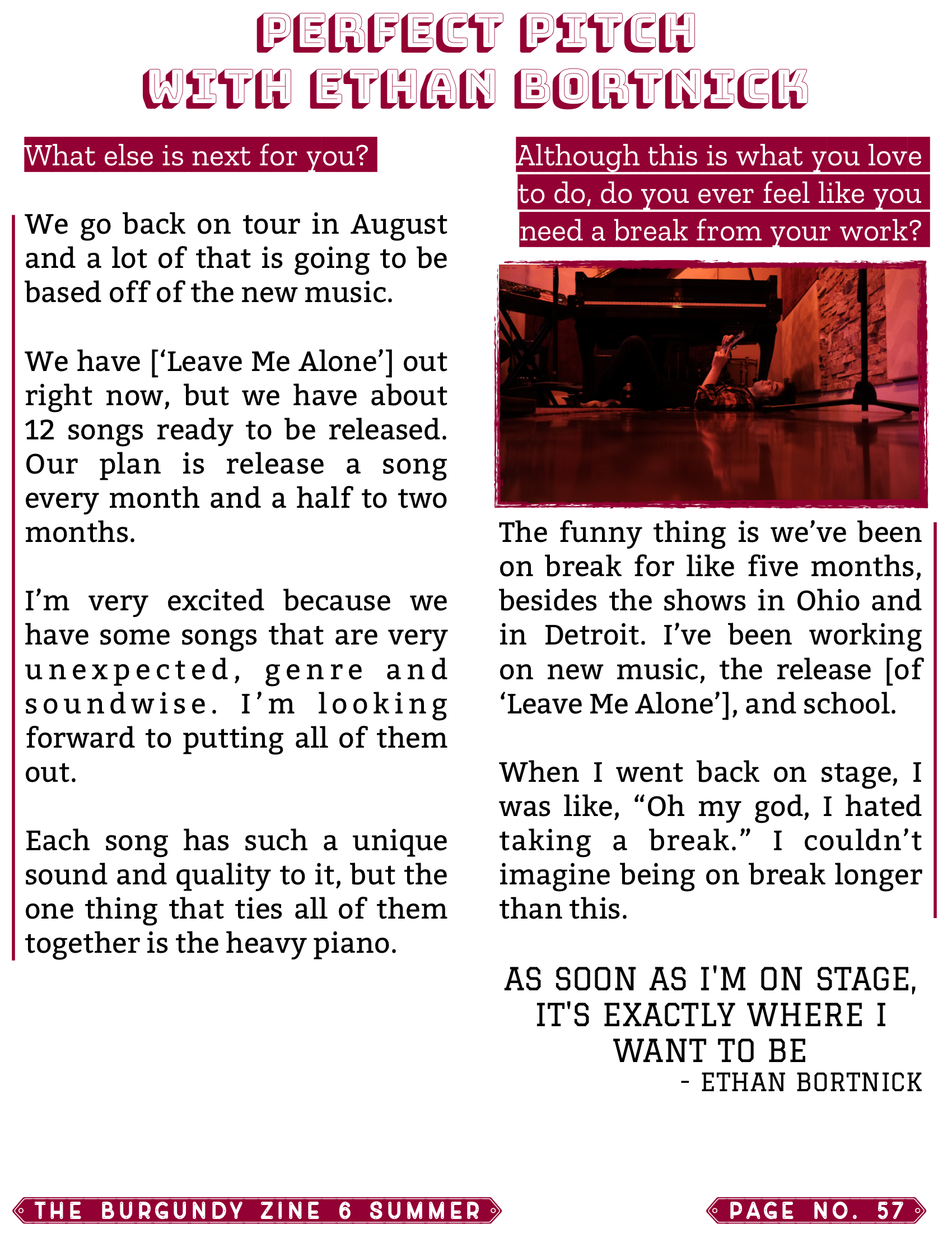 The Burgundy Zine #6: Summer Pg. 57