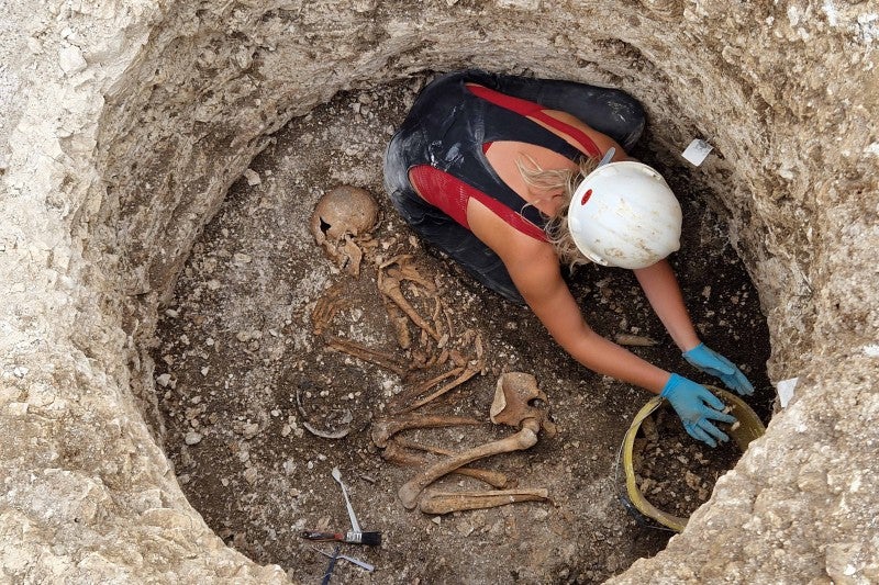 Excavating Late Iron Age Durotriges burial