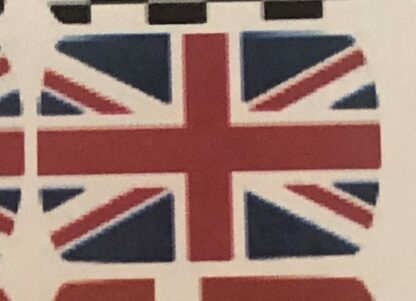 Union Jack decal til taget på Mini'erne