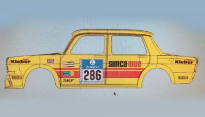 Simca 1000 1/24 slotcar i Shell bemaling fra TTS #286 - Image 7