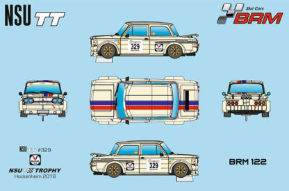 NSU TT #329 – TT TROPHY HOCKENHEIM 2018 M. FIEDLER 1/24 slotcar fra BRM - Image 3