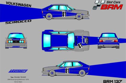 VW Scirocco #81 Team Zender slotcar fra BRM - Image 14