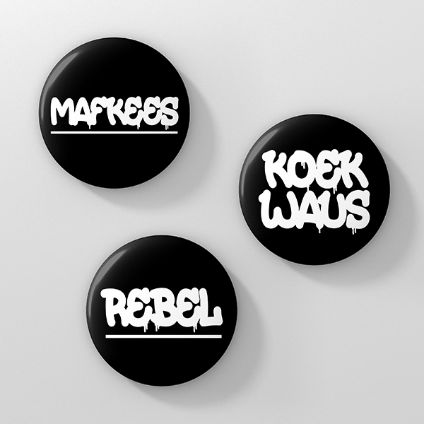 Buttonset Rebel Mafkees Koekwaus