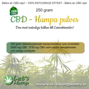 Hampapulver | 250g THC-Fri