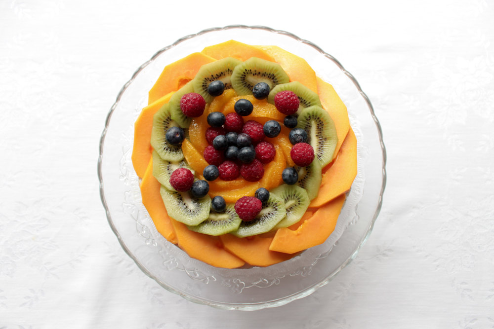 Tvarohová torta s ovocím