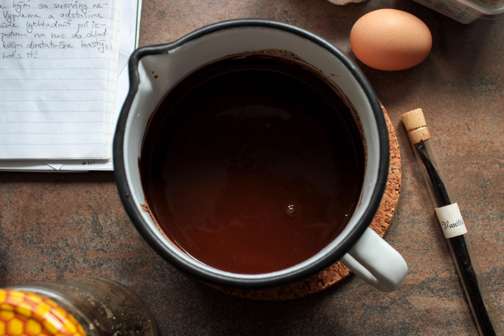 Chocolate ganache with coffee