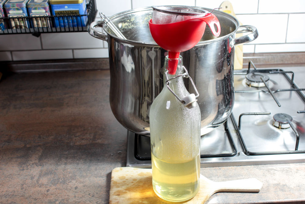 Bottling the syrup