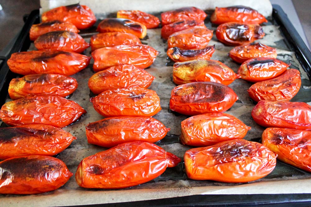 Oven-roasted canned tomatoes