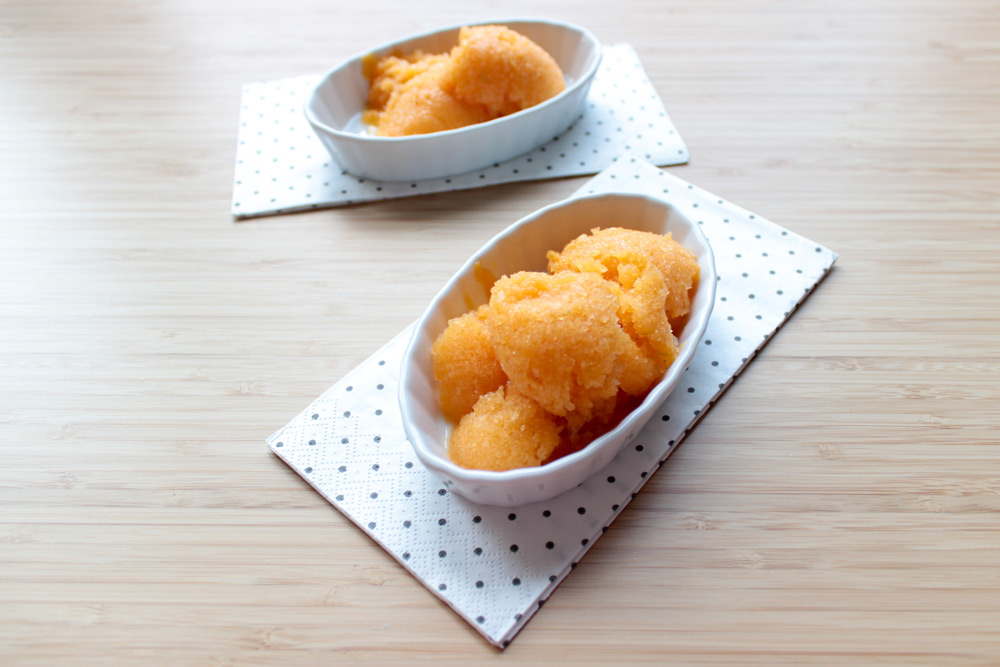 Summer papaya sorbet