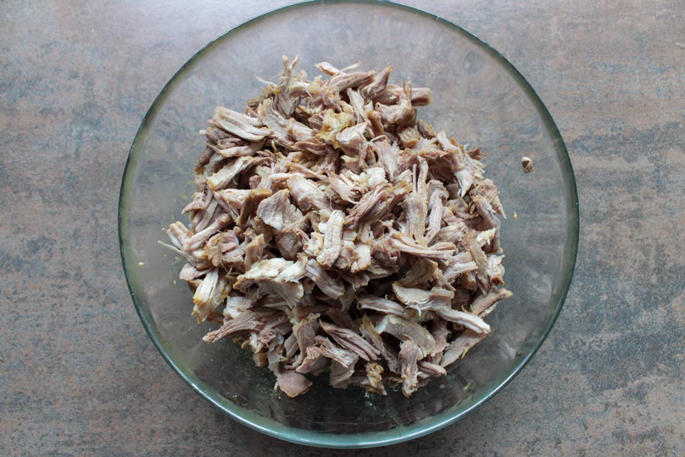 Pulled pork meat