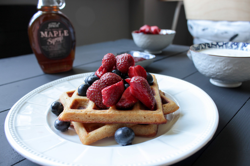 Whole-wheat waffles