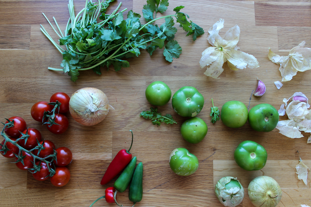 Salsa verde i roja: zelená a červená salsa