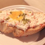 Fresh bread with fish salad