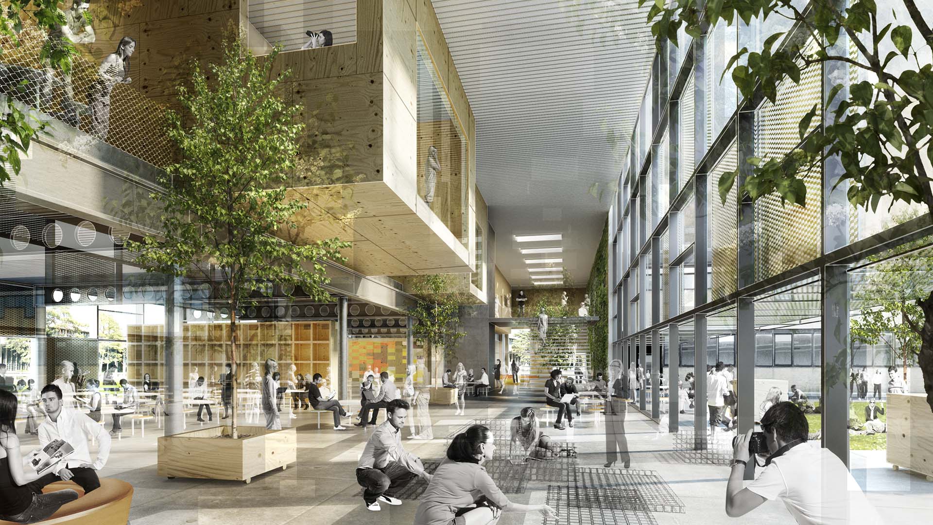<strong>DTU Building 127</strong> – Competition Winner DTU Building 127 in Kgs. Lyngby, Denmark, a modern higher education facility designed with open spaces, greenery, and natural light.
