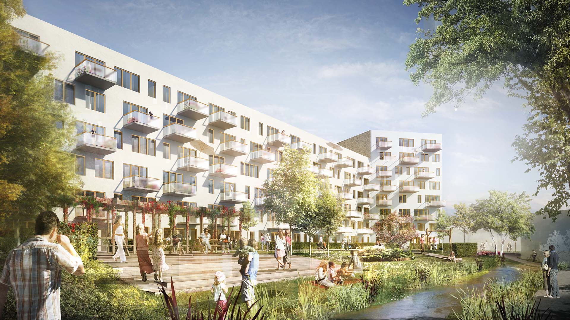 <strong>Grenseveien 61 Residential</strong> Grenseveien 61 Residential by Dyrvik Architects is a sustainable housing development in Oslo, Norway, with green public spaces.