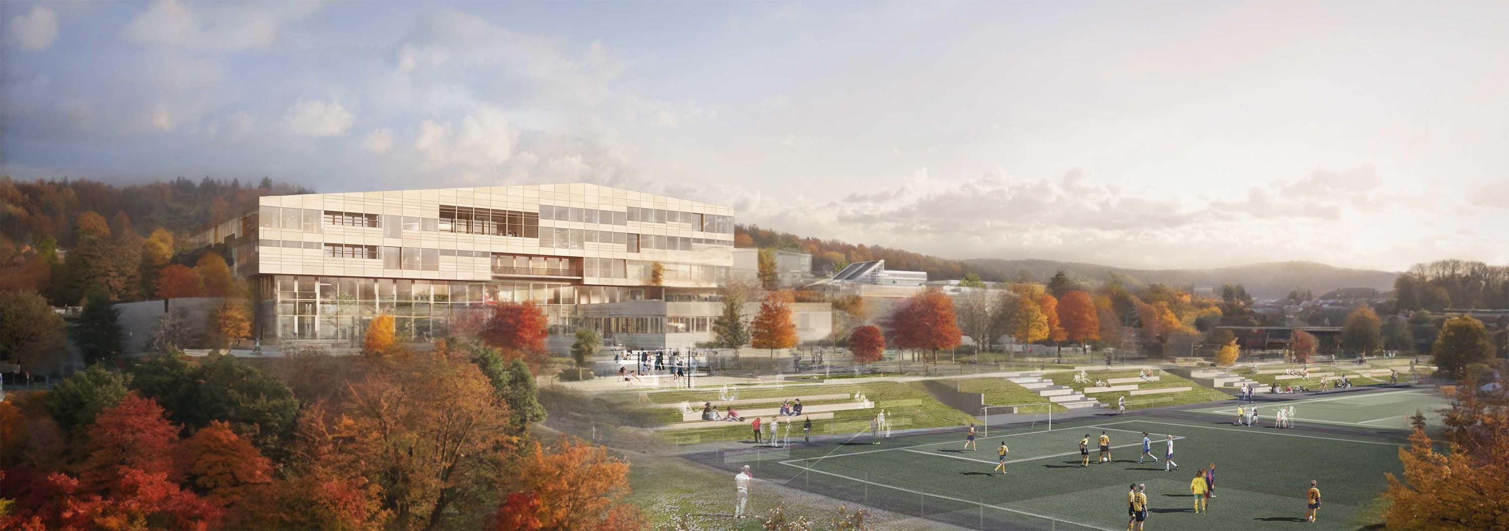 <strong>Heimdal Videregående Skole</strong> Heimdal Videregående Skole by KHR Architecture is a modern upper secondary school in Trondheim, Norway, designed for sustainability.