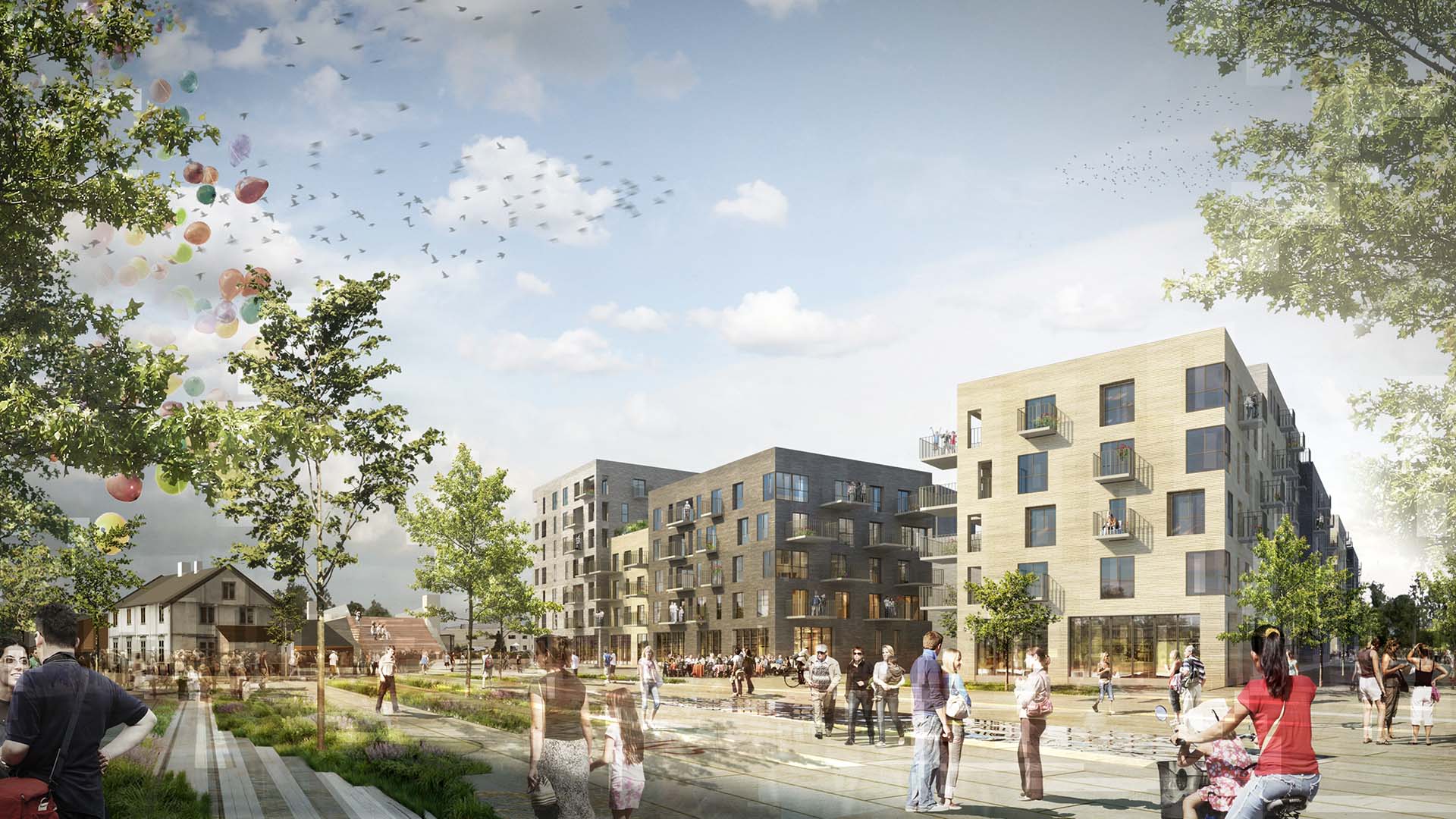 <strong>Jessheim Residential</strong> Jessheim Residential by Dyrvik Arkitekter in Norway is a modern housing development with green spaces and urban design