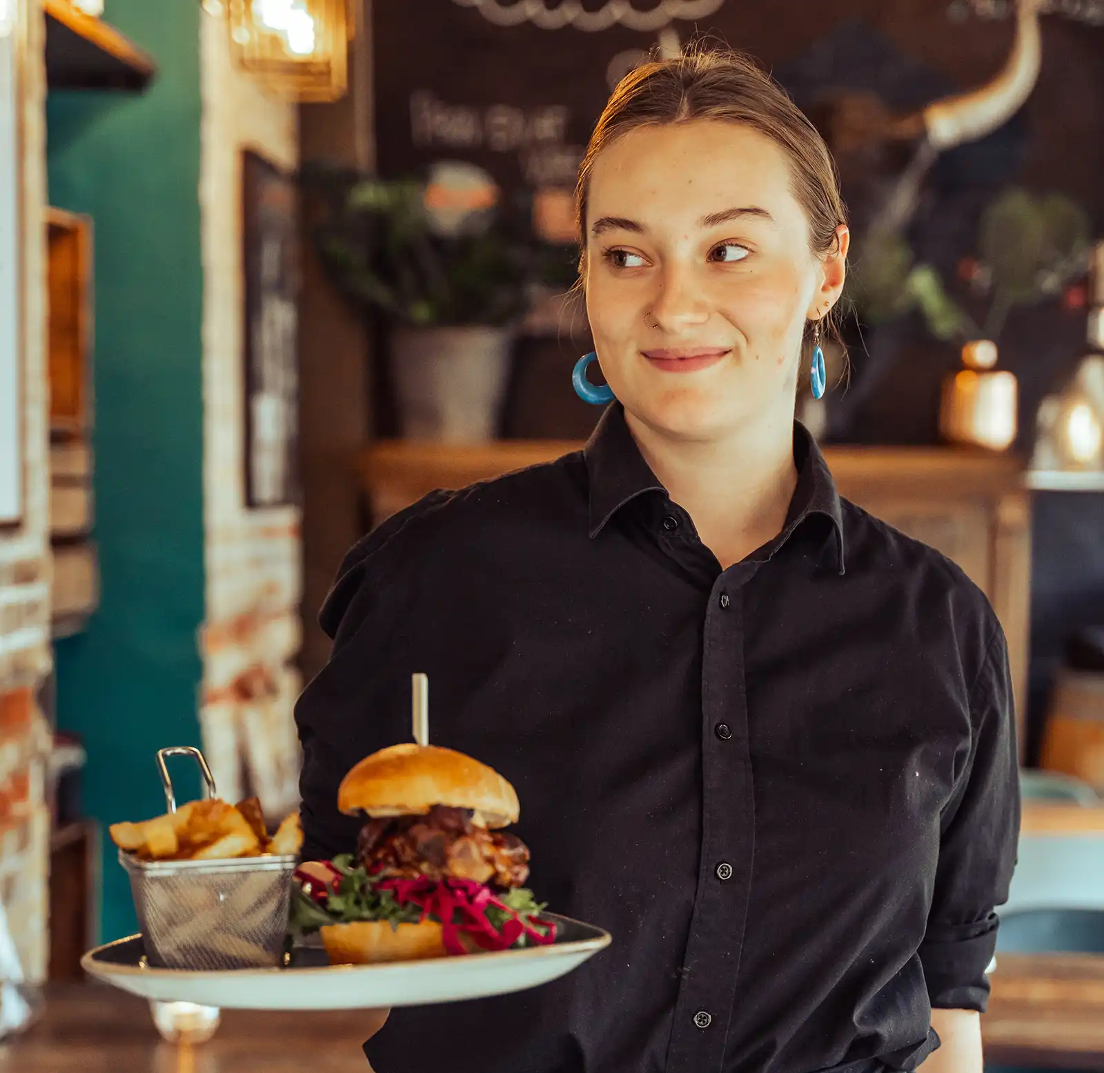 café burger servering