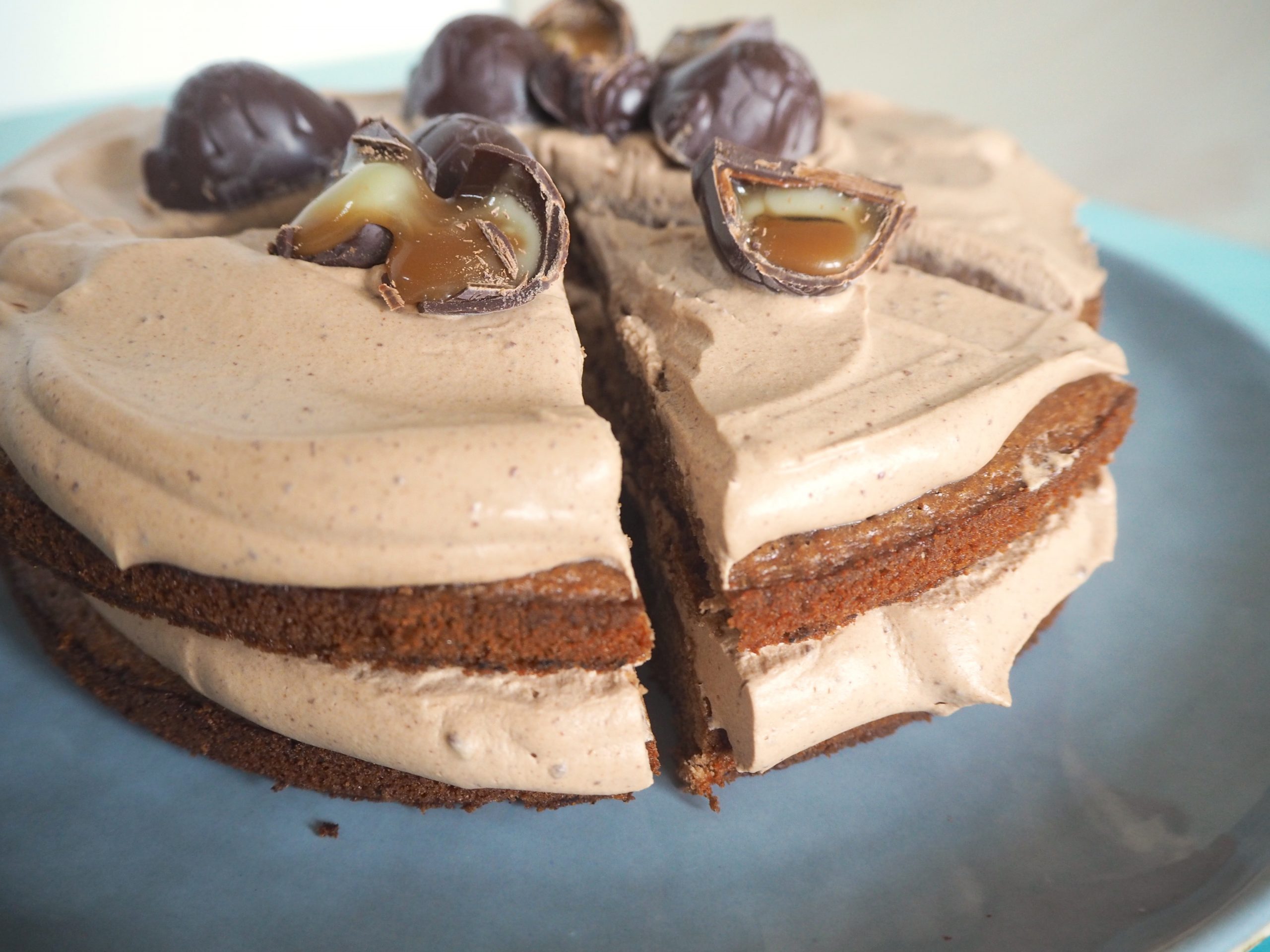 Chokoladekage med skildpaddemousse - Cakewoman.dk