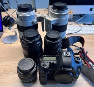 Unieke kans:Canon 5D mark III met 5 premium lenzen