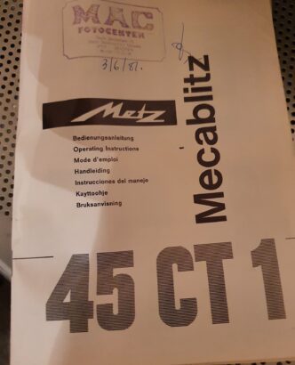 Metz mecabltz 45 CT1 en Agfatronic 221 CB