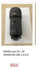 NIKON Lens ED : AP NIKKOR 8O-200 1:2.8 D