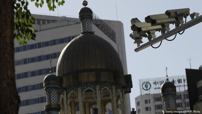 In Urumqi, facial recognition is carried out with high-tech surveillance cameras.