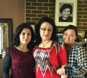 Dr. Gulshan Abbas with her sister Rushan Abbas and her daughter