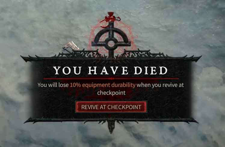 Diablo 4 "YOU HAVE DIED"