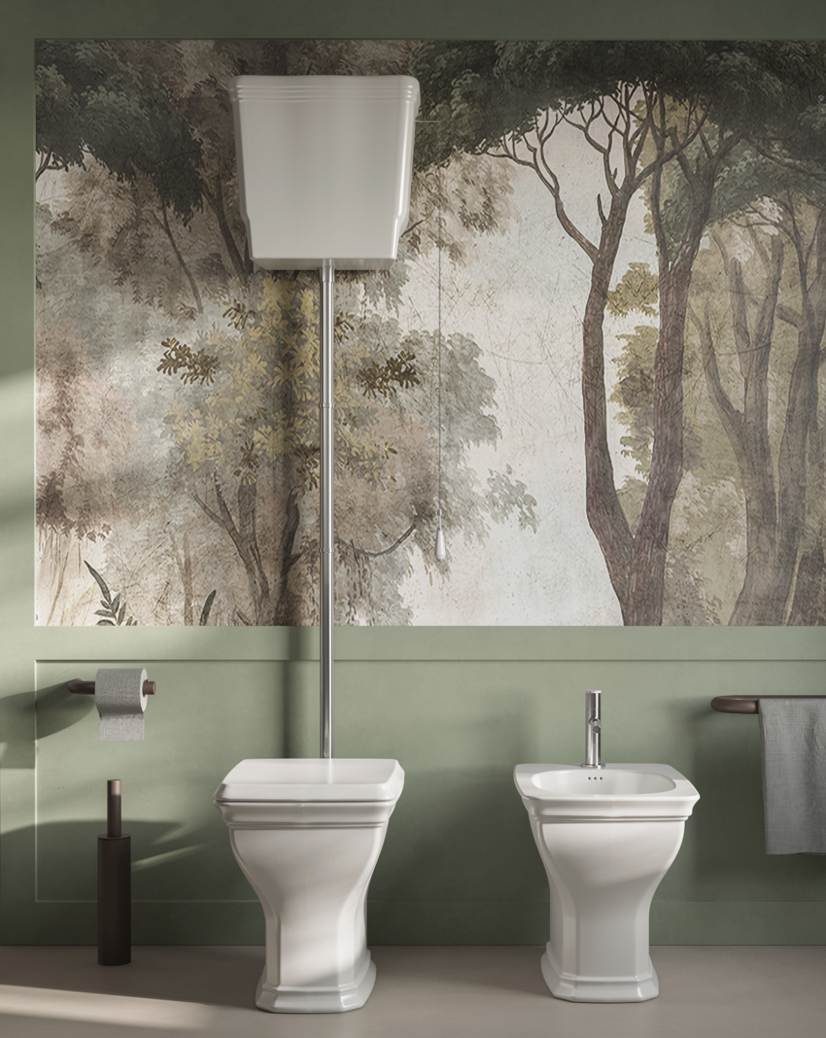 Civitas gulvstående toilet med ophængt cisterne