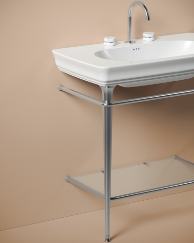 Civitas 90 cm Konsolvask på stativ med glashylde