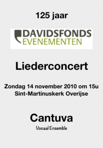 Cantuva Liederconcert Davidsfonds
