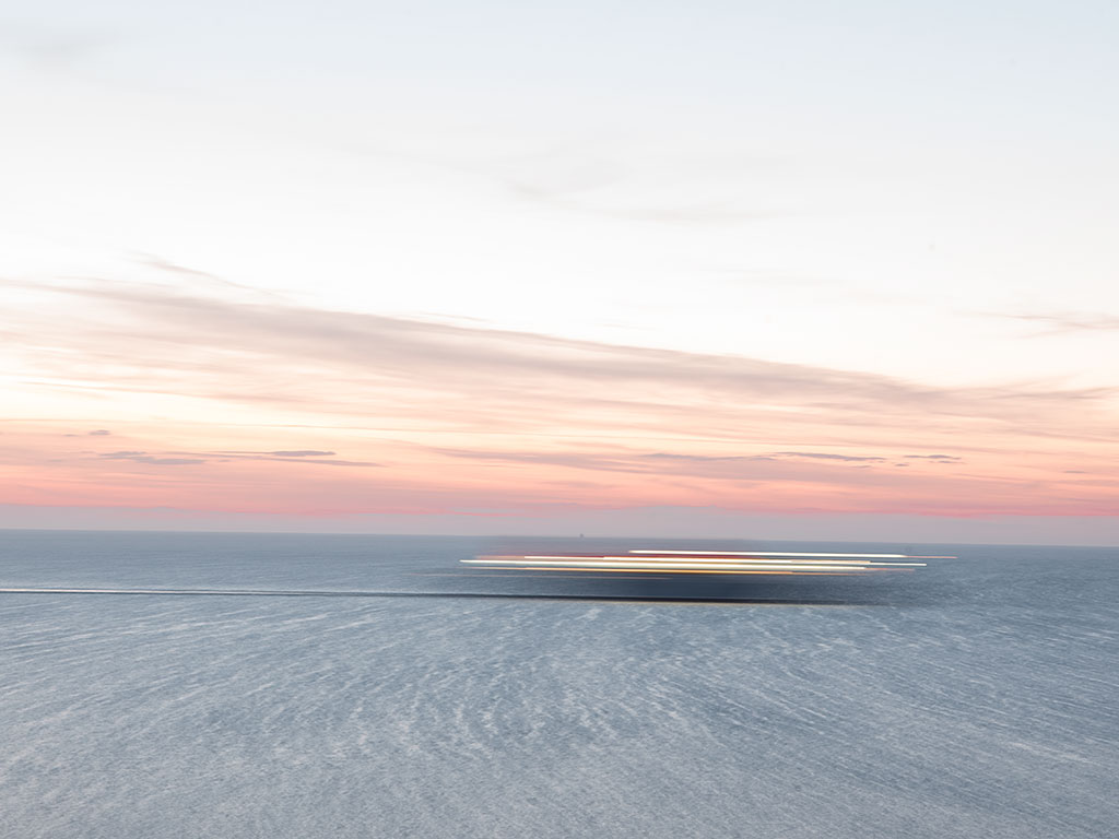 Båten från Oskarshamn närmar sig Gotland