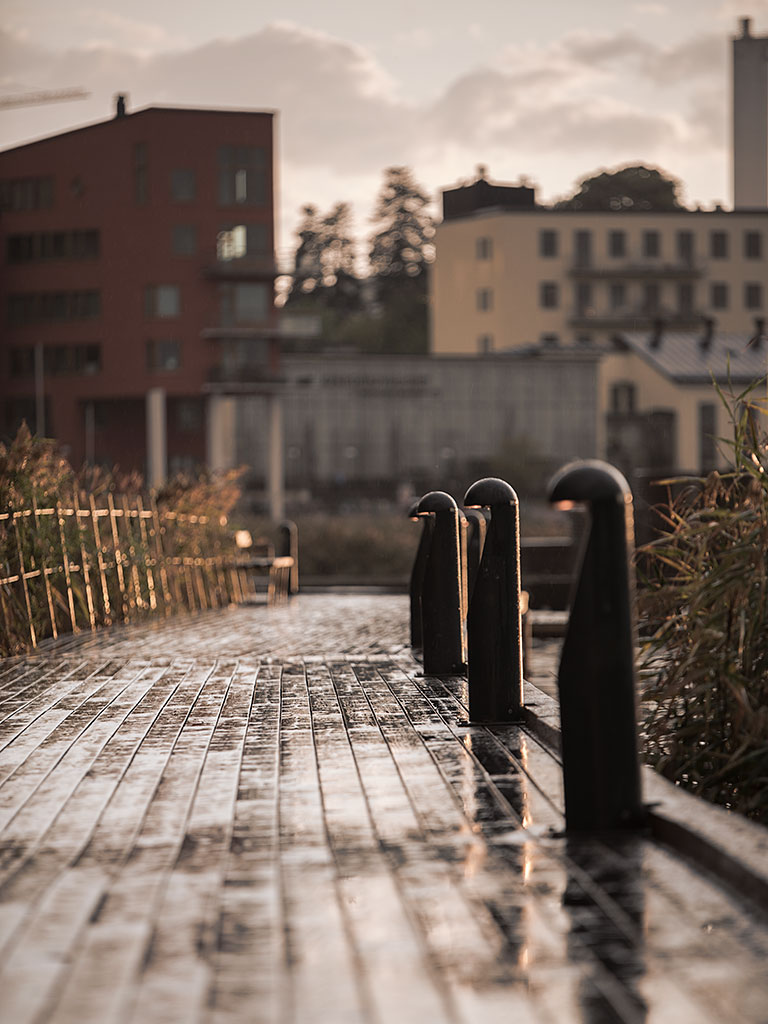 Sjöstaden i magiskt ljus