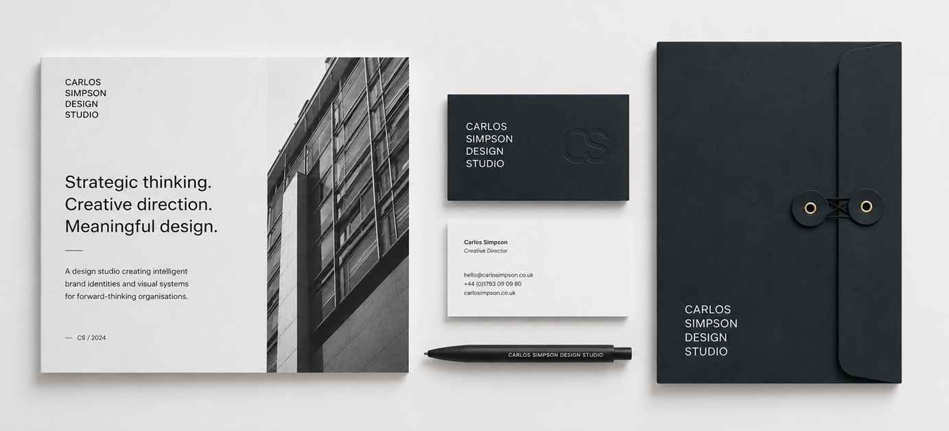 Graphic Designer London strategic thinking creative direction and brand identity systems by Carlos Simpson Design Studio