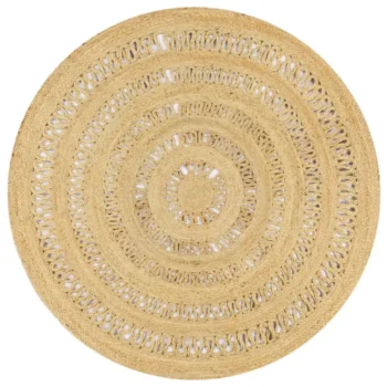 Round Hand-braided Jute Rug - 150cm