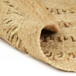 Round Hand-braided Jute Rug - 150cm