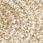 Round Hand-braided Jute Rug White - 90cm