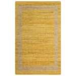 Hand-Braided Jute Yellow Rug - 120x180cm