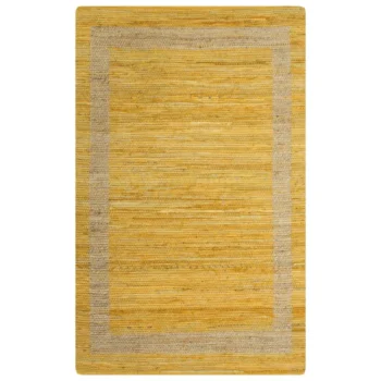 Hand-Braided Jute Yellow Rug - 120x180cm