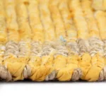 Hand-Braided Jute Yellow Rug - 120x180cm