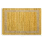 Hand-Braided Jute Yellow Rug - 120x180cm