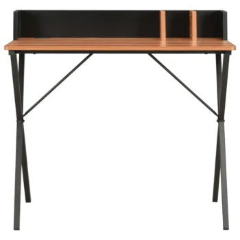 Classic Look Writing Desk - Black and Brown - 80 x 50 x 84 cm