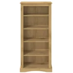 5 Tier Bookcase - Mexican Pine Corona Range - 81 x 40 x 170cm